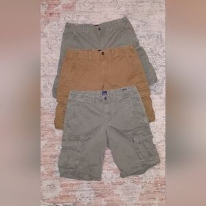 Gap Men's moss Green Light Brown Cargo Shorts Size 32
